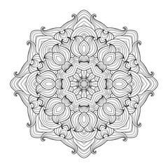 Vector henna tatoo mandala. Mehndi style.
