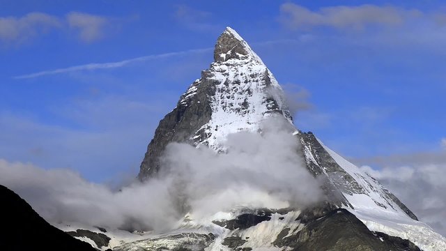 Riffelsee, Matterhorn, Monte Cervino, Mont Cervin, 4,478 m, Rotenboden, Pennine Alps, Zermatt, Valais, Switzerland