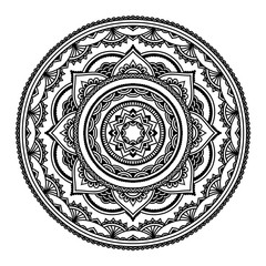 Vector henna tatoo mandala. Mehndi style.
