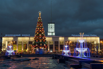 Fototapeta premium SAINT-PETERSBURG, RUSSIA, 2015. Finland Station.