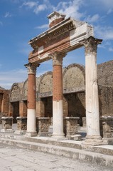 View of the ruins  Pompei  in southern Italy