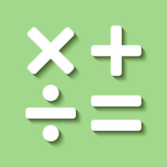 Logo opérations. Calculatrice.