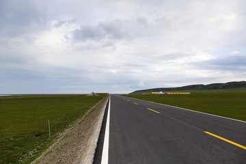 Road in Qinghai province, China