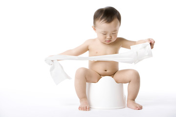 Infant on potty