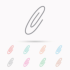 Safety pin icon. Paperclip sign.