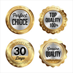 Gold and Silver Badges. Set of Four. Perfect Choice, Top Quality 100%, 30 Days Money Back, Genuine Quality.