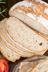 closeup of a slices of bread