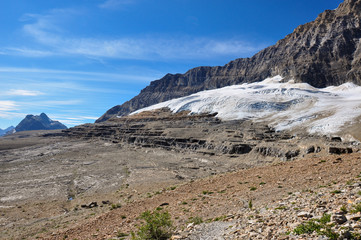 Iceline trail in Yoho National Park along with glaciers, British