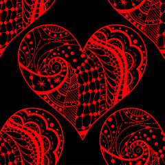 seamless pattern with Hearts