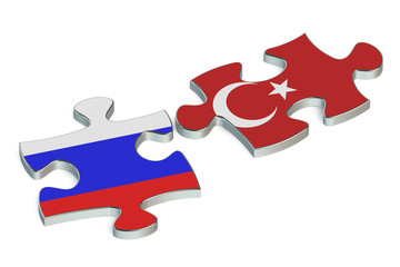 Russia and Turkey conflict concept