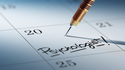 Obraz premium Concept image of a Calendar with a golden dart stick.. The words