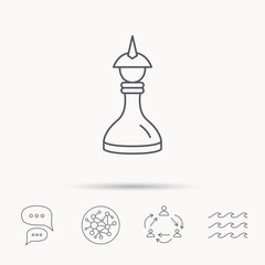 Strategy icon. Chess queen or king sign.