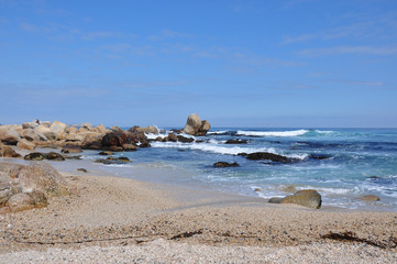 Fototapeta na wymiar Beach in Isla Negra, Chile
