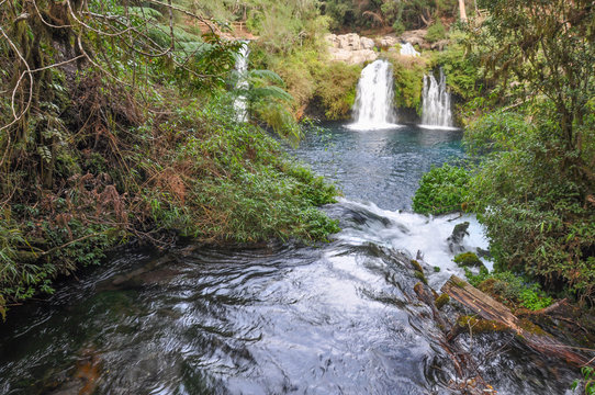 Waterfalls in Ojos de Caburgua, Chile