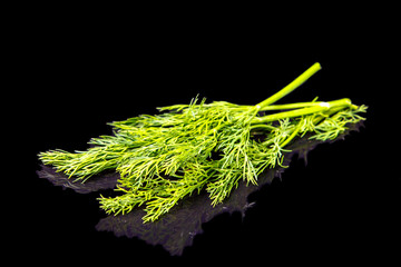 A few branches of dill for the black mirror.