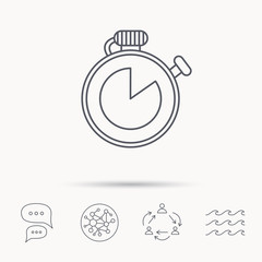 Timer icon. Stopwatch sign.