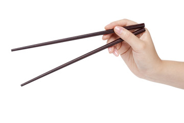Woman Holding Chopsticks