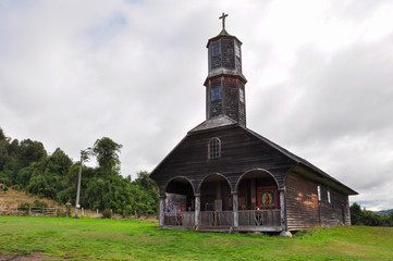 Fototapeta premium Gorgeous Colored and Wooden Churches, Chiloe Island, Chile