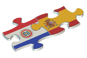 Spain and Paraguay puzzles from flags