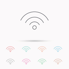 Wifi icon. Wireless wi-fi network sign.