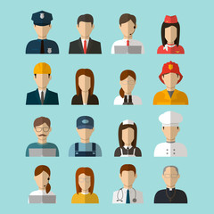 Professions Vector Flat Icons