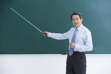 Professor teaching in classroom