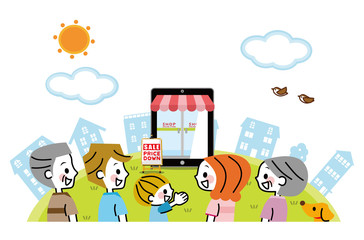 オンラインショッピング　家族