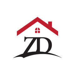 innitial letter logo with roof and window