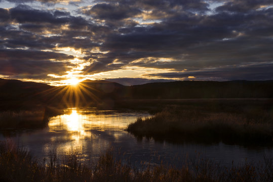 Sunset In Arxan National Forest Park,China