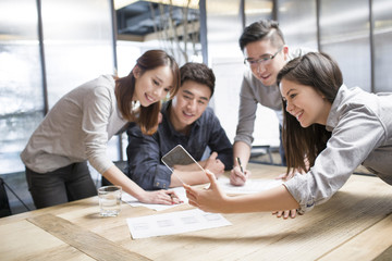 IT workers developing smart phone