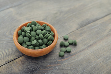Spirulina in pills