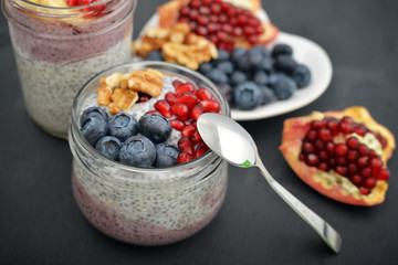 Pudding with chia seeds