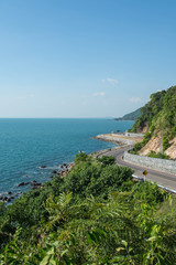 Road Along The Seashore, Chantaburi Province, Thailand 
