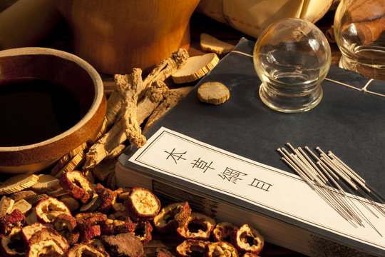 Traditional Chinese Herbal Medicine Therapy With Ancient Chinese Medical Book