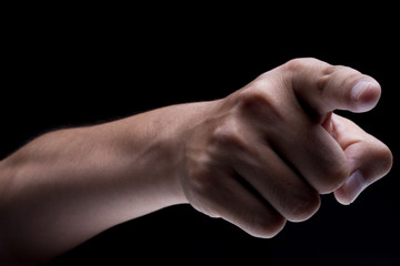 Man Pointing, Studio Shot