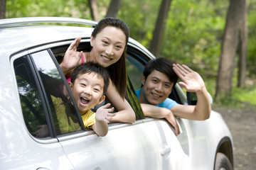 Family on a road trip