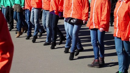 Irish dance for St. Patrick's Day in national Irish colors 