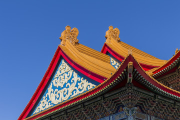 Naklejka premium The famous Chiang Kai-shek Memorial Hall of Taiwan