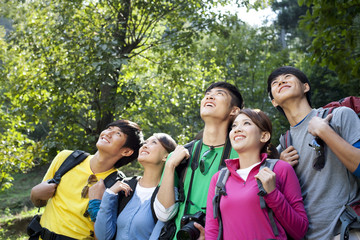 Happy Group of Hikers