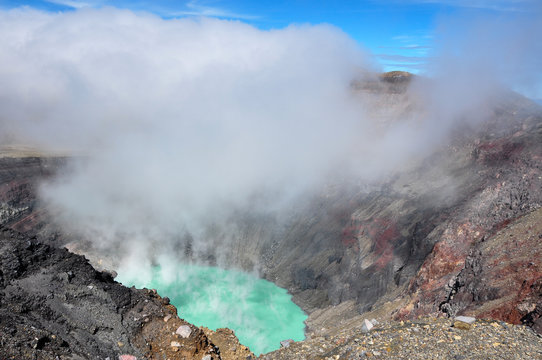 Crater of Volcan Santa Ana, Cerro Verde National Park, El Salvad