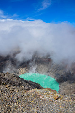 Crater of Volcan Santa Ana, Cerro Verde National Park, El Salvad