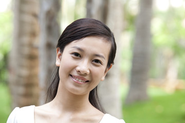 Portrait of a happy young woman