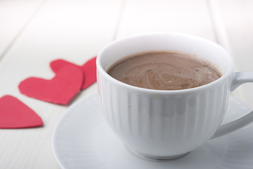 Hot chocolate with marshmallows for special day