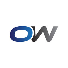 Simple Modern letters Initial Logo ow