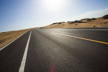 Highway in Inner Mongolia, China