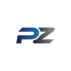 Simple Modern letters Initial Logo pz