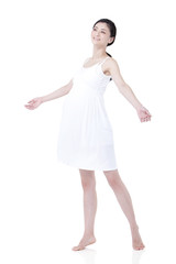 Portrait of cheerful pregnant woman