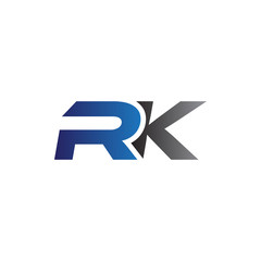 Simple Modern letters Initial Logo rk