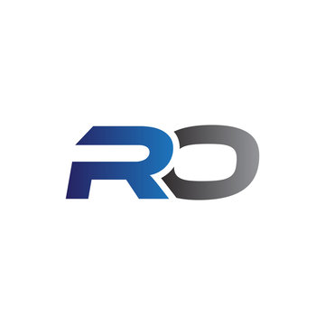 Simple Modern letters Initial Logo ro