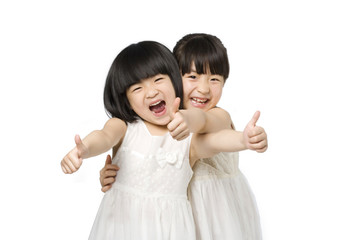 Portrait of two little girls